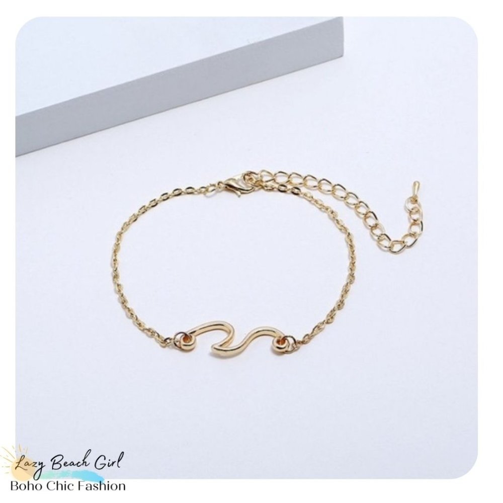 Gold Wave Bracelet